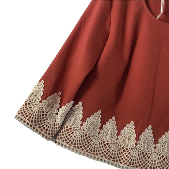 ‼️Arizona Lace Trim Split Hem Top with Mini Skirt‼️ - Picture 5 of 12